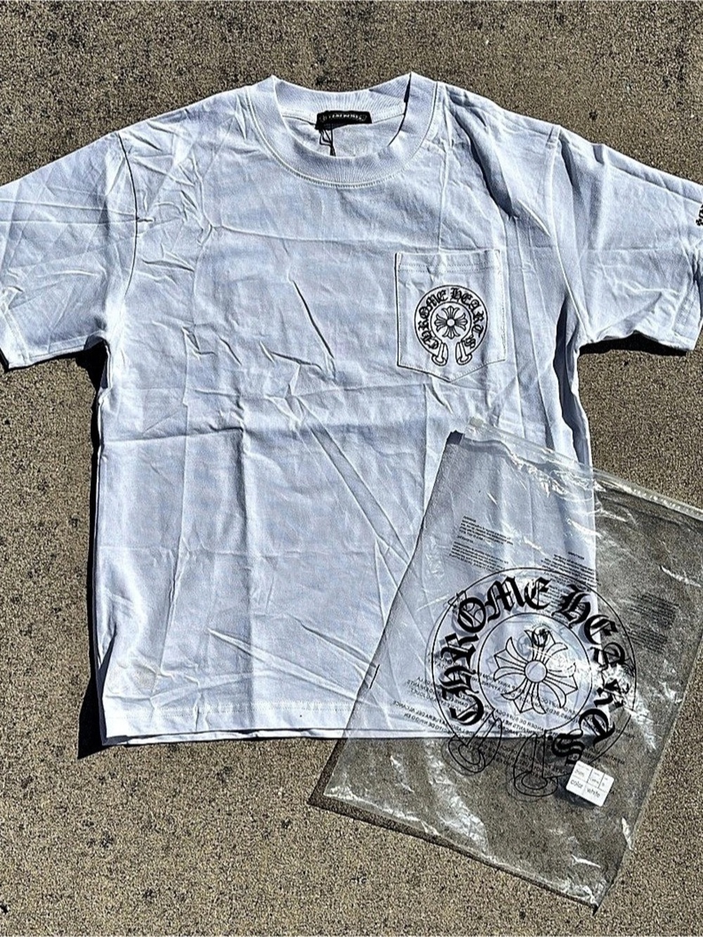 Chrome Hearts Horseshoe Logo Pocket T-Shirt White